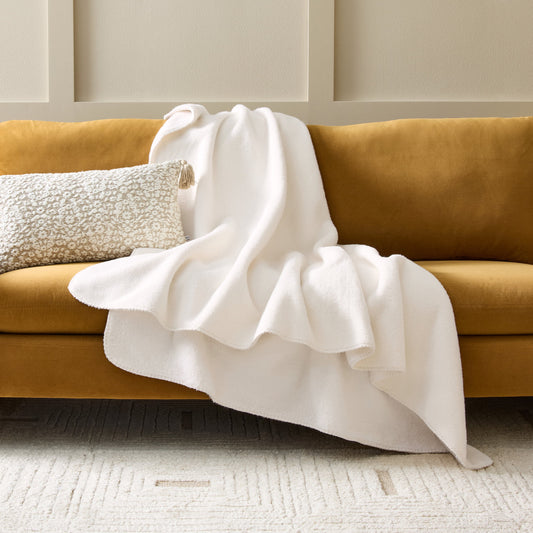 Better Homes & Gardens Faux Wool Reverse to Faux Fur Throw - Vanilla Dream